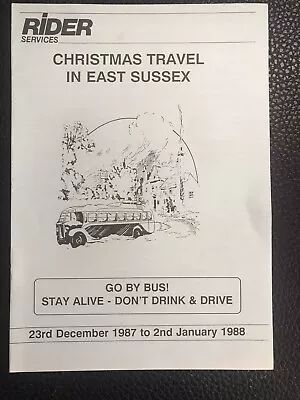 East Sussex County Council Timetable   Bundle X 6 - 1987/8/9 • £4.99