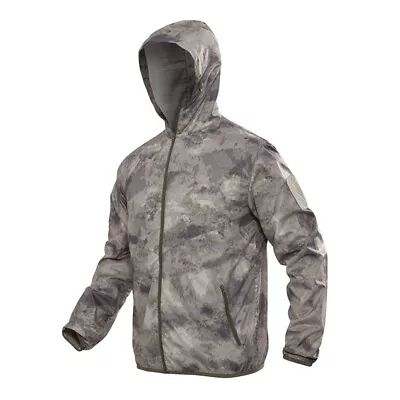 Mens Tactical Jacket Combat Military Lightweight Casual Coat Hooded Camo Hiking • $21.84
