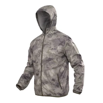 Windbreaker Mens Combat Jacket Tactical Military Light Weight Casual Coat Hooded • $21.84