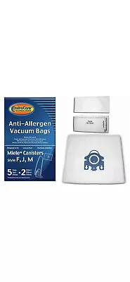 Miele Canister Vacuum Anti-Allergen Filtration Type FJM Bags 5 Pk - C205 • $10.99