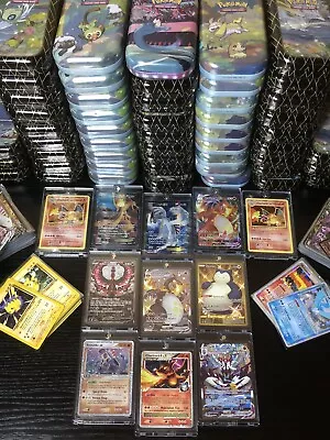 Pokémon Mystery Mini Tin! - 40 Cards + Guaranteed: Ultra Rare! Holos! And More! • $4.99