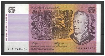 Australia 1990 $5 Paper Banknote Fraser/Higgins R212 GEF #3-88 • $18