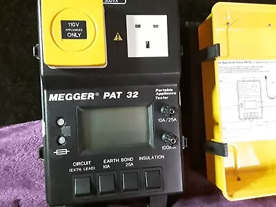 £495 • Buy Megger.pat.32.portable.appliance.testing.machine.pat Tester. Domestic.commercial