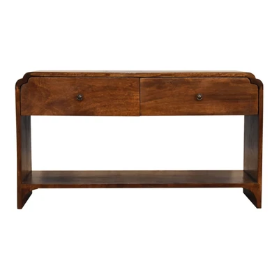 £297.60 • Buy Funky Retro Art Deco Style Dark Colour Solid Wood Console Unit | Hallway Table