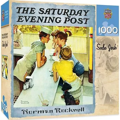 MasterPieces Norman Rockwell 1000 Puzzles Collection - Soda Jerk 1000 Piece Jigs • $17.99