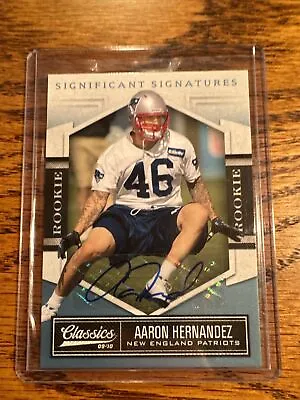 Aaron Hernandez 2010 Panini Classics Rookie Auto /25 Patriots Florida • $125