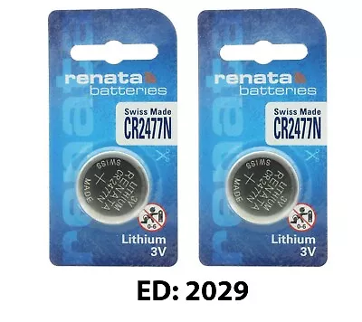 6 X RENATA CR2477N   3 Volt Lithium Cell Coin Battery   BR2477 KCR2477 CR CR2477 • £23.89