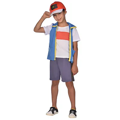 £18.99 • Buy Boys Kids Licensed Pokemon Ash Ketchum Trainer Fancy Dress Costume Children Set