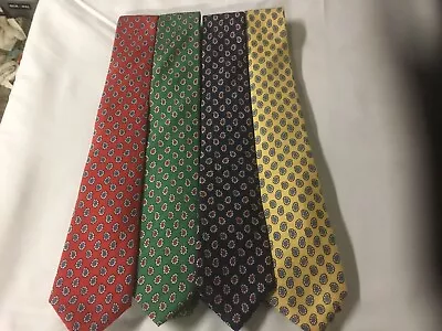 Ralph Lauren Men’s Tie Lot 4 Red Yellow Green Blue • $39.99