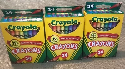 6 Pack CRAYOLA 24 Count Box Of Crayons Non-Toxic Color Coloring School Supplies • $15.88