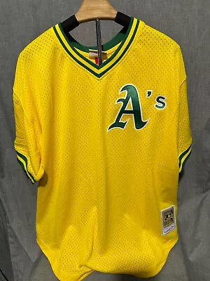 New Mitchell & Ness Jose Canseco 1990 Oakland A's MLB Batting Jersey #33 Size 52 • $65