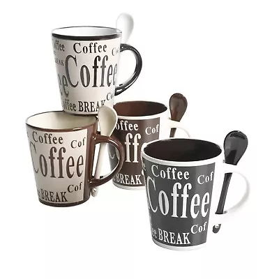 Mr. Coffee Bareggio 8-Piece Mug Set W/ Spoons • $26.99