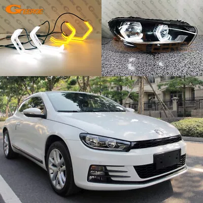 For Volkswagen VW Scirocco III MK3 Concept M4 Iconic LED Angel Eyes Halo Rings • $91.64