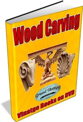 Rare Wood Carving Books On Dvd - Carpentry Carving Woodwork Lathe Turning • £5.99