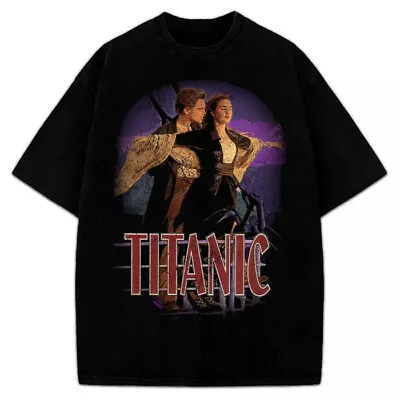 Titanic T-Shirt Leonardo Dicaprio Kate Winslet 90's Vintage Movie Retro Tee • $23.95