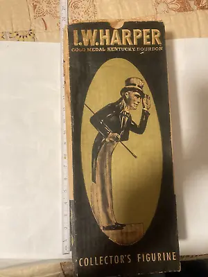 I.W. Harper Man In Top Hat 150 Month Whiskey Decanter 1955 Excellent Box Vintage • $88.88