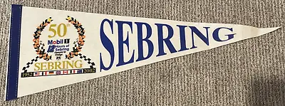 12 Hours Of Sebring 50th Anniversary Pennant 1952-2002 IMSA Racing Mobil 1 • $20