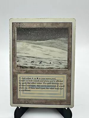 MTG Magic The Gathering - Tundra - Revised - Dual Land • $375