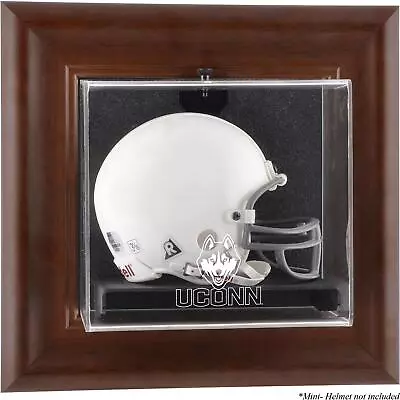 UConn Huskies Brown Framed Wall Mounted Mini Helmet Display Case • $79.99