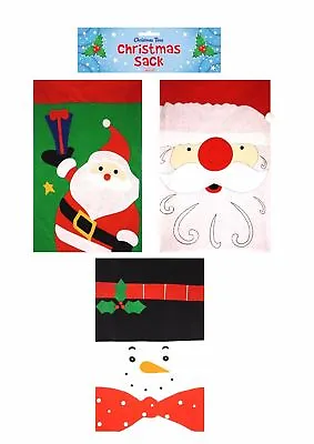 Large Santa Father Christmas Xmas Eve Sack Gift Bag Stocking • £4.99