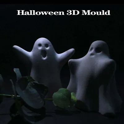 £3.29 • Buy Halloween 3D Silicone Ghost Candle Mold Gypsum Drop Glue Chocolate Soap Mould