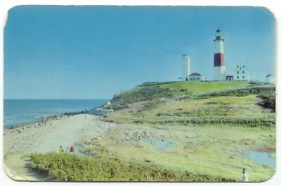 Montauk Point LI NY Lighthouse C1952 Postcard Long Island New York • $2.99
