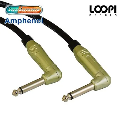 $39.70 • Buy 2m~25m Guitar / Instrument Lead - Van Damme Cable / Amphenol Jacks (Right Angle)