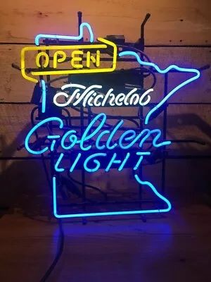 New Michelob Golden Light Open Neon Light Sign 24 X20  Beer Lamp Wall Decor Tube • $213.17