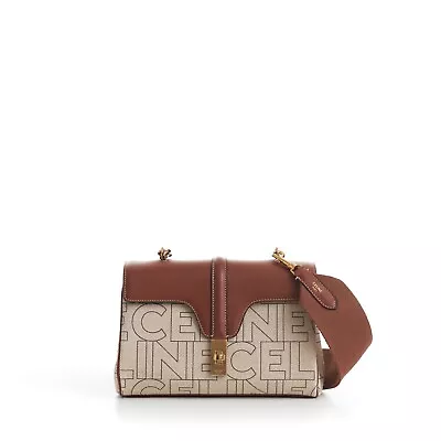 CELINE 2750$ Teen Soft 16 In Textile With Celine All-over Print • $2031.50