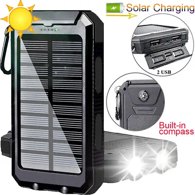 2023 Super 10000000mAh 4-USB Portable Charger Solar Power Bank For Cell Phone US • $17.85