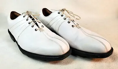 Footjoy Icon Men's Golf Shoes Size 12 M White Leather Model 52114 Mint Condition • $47.99