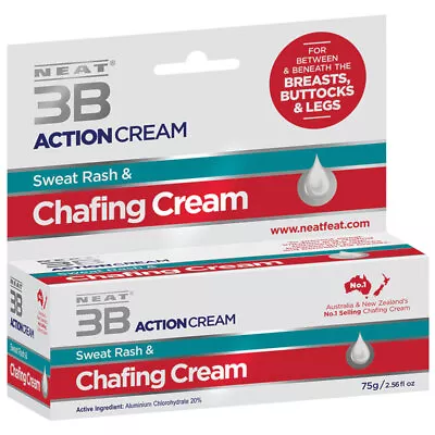 Neat 3B Action Cream Sweat Rash And Chafing Cream 75g • $13.99