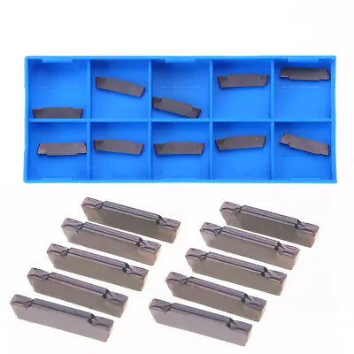 10Pcs MGMN200-G LDA Lathe Carbide Inserts For CNC Grooving Turning Holder Tool Z • £6.36