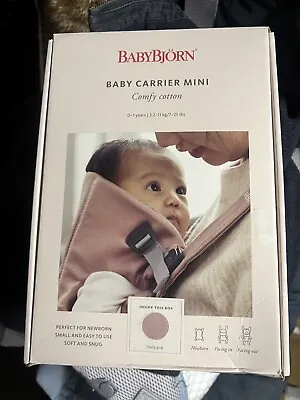 BabyBjörn Baby Carrier Mini Cotton Dusty Pink • £49.99