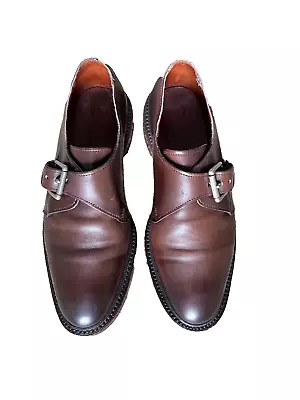 Men’s Allen Edmonds Shoes 7 D NORWICH 0222 Brown Monk Strap Shoes • $120