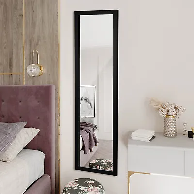 Full Length Mirror 47  X 13  Over The Door Wall Mounted With Hanging Hooks • $64.99