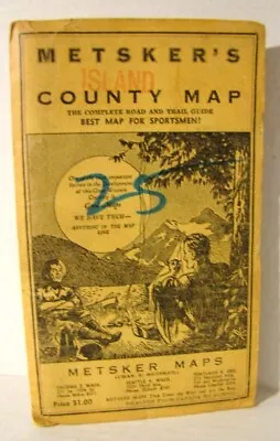 Metsker’s Maps Of Washington State Island County 1940s(a) • $11.25