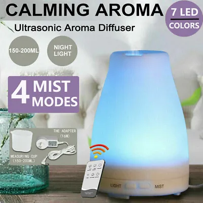 Essential Oil Humidifier Ultrasonic Air Diffuser Aroma Aromatherapy Air Purifier • $20.35