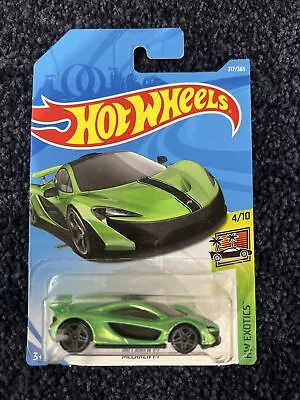 Hot Wheels 2020 McLaren P1 Neo Green  #149 HW Exotics 9/10 New Long Card • $10.50