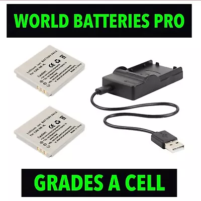 2 Battery 1800mAh New + USB Charger For Canon IXUS 130 115 HS 220 HS 230 255 HS • $46.60