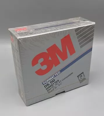 3M 10 Pack 5 1/4  DS DD FORMATTED IBM Diskettes New/Sealed • $19.99