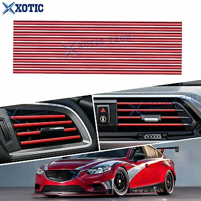 JDM Gloss Red Interior Air Vent Outlet Overlay Trim Cover Set For Mazda + Scion • $7.77