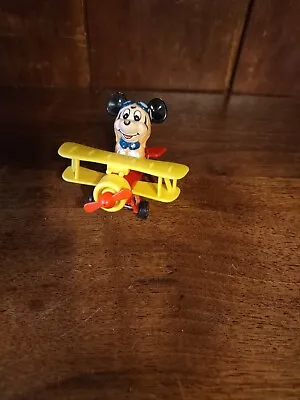 Vintage Walt Disney Mickey Mouse TOMY Airplane Biplane No.PD-1 USED  • $14.99