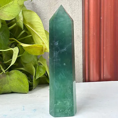 561g Natural Beautiful Green Fluorite Crystal Obelisk Quartz Healing Obelisk • $0.64