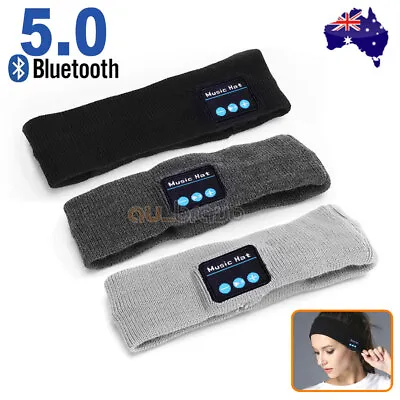 $14.95 • Buy Bluetooth Wireless Stereo Headphone Head Band Sleep Headset Sports Headbands