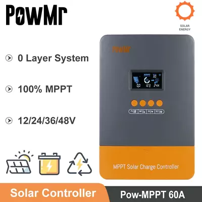 60A MPPT Solar Charger Controller 12V/24V/36/48V Auto Backlight LCD Display 160V • $89.99