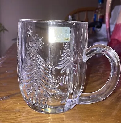 Mikasa Crystal Christmas Tree Mug SN 106/215 Clear Made In Germany   • $15