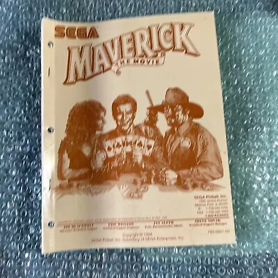 Original  Maverick Data East ￼ Pinball MACHINE  Manual Arcade Game • $39.89