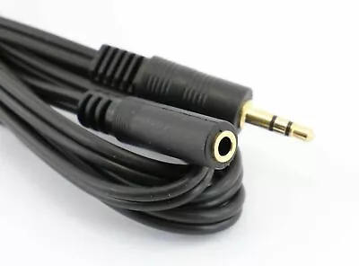 3.5mm Stereo Jack Plug To Socket Aux Headphone MP3 Male - Female Extension Cable • £1.89