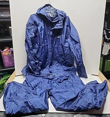 Eastern Mountain Sports EMS Rain Jacket And Pants Navy Blue Men’s Large Vintage • $19.99